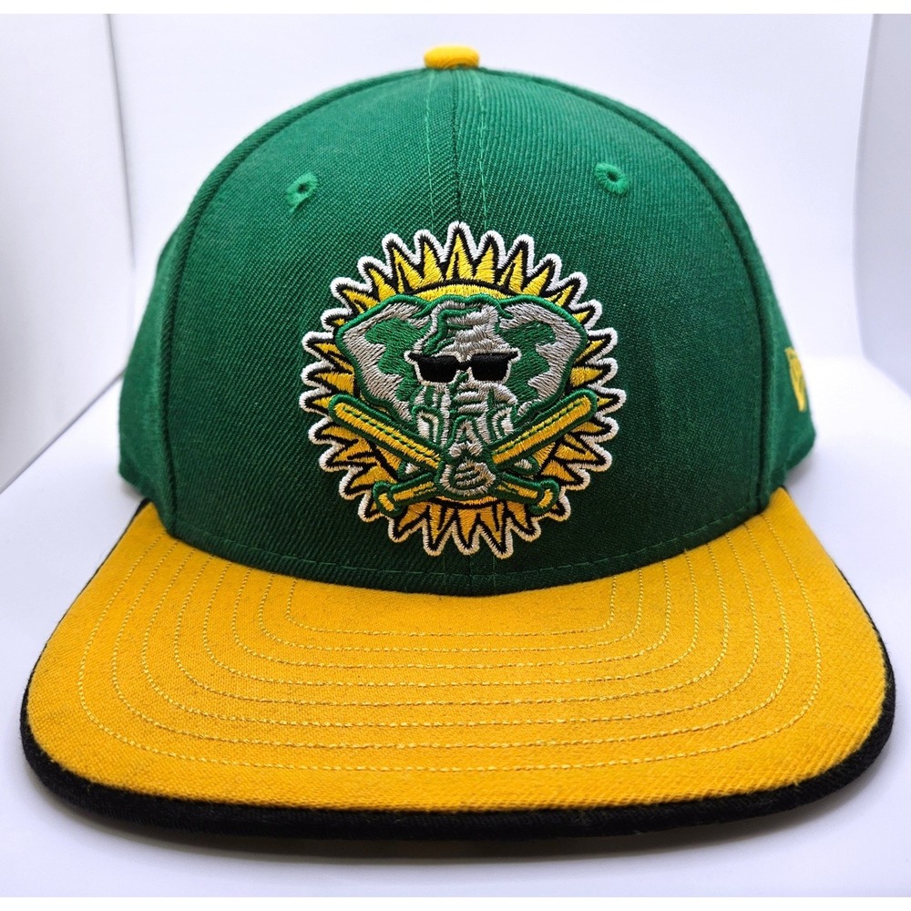 New Era 9FIFTY Oakland Athletics Stomper Elephant Snapback Hat Green Yellow MLB